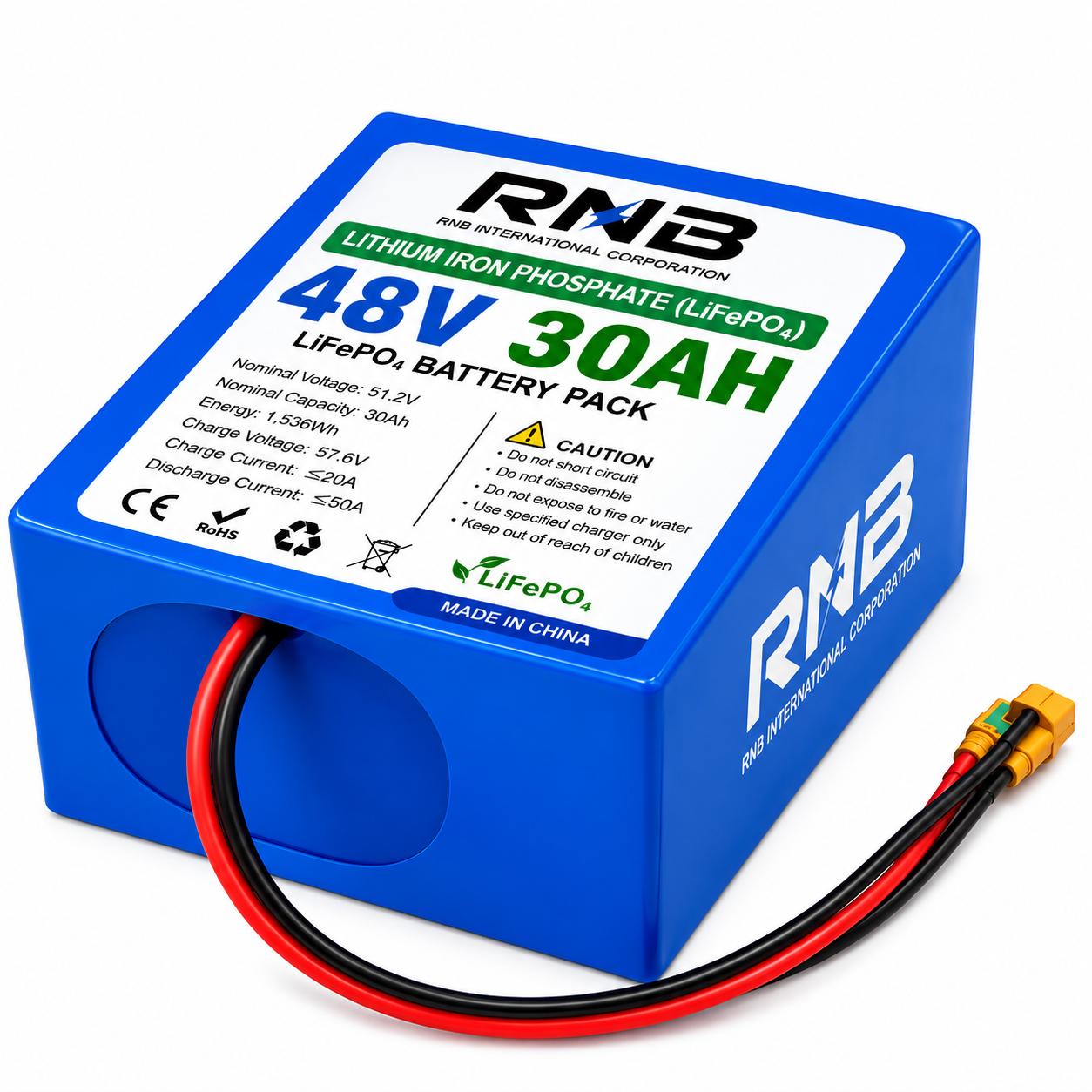 RNB LifePO4 48V 30AH Battery Pack for Ebike,motor cycle,auto rikshwa,etc.